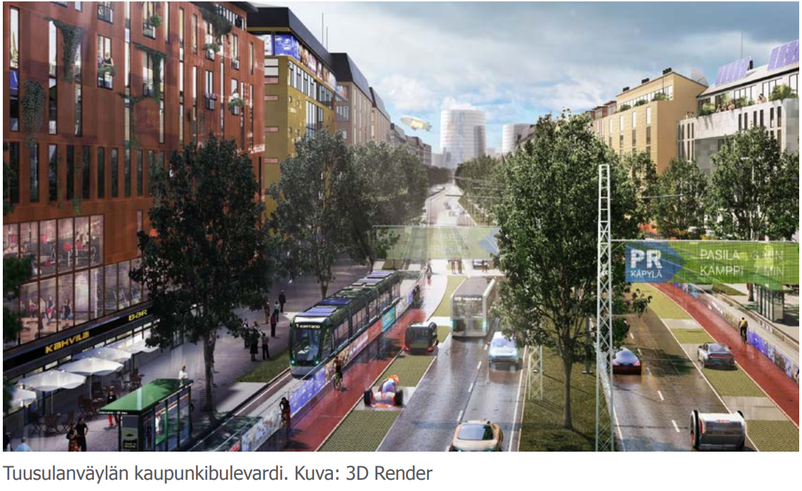 Tuusulanbulevardi kuva Render 3D